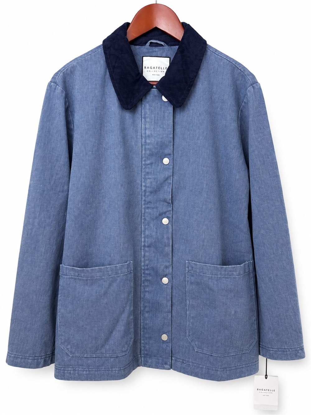 Bagatelle Blue Barn Jacket Women's XL Navy Contrast Collar NWT